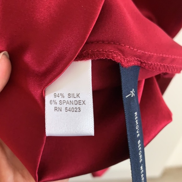 Ruby Red Silk Shift Dress - Picture 3 of 3